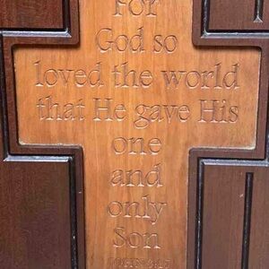 P Graham Dunn Religious Inspirational Wooden Cross Wall Art Decor - John 3:16